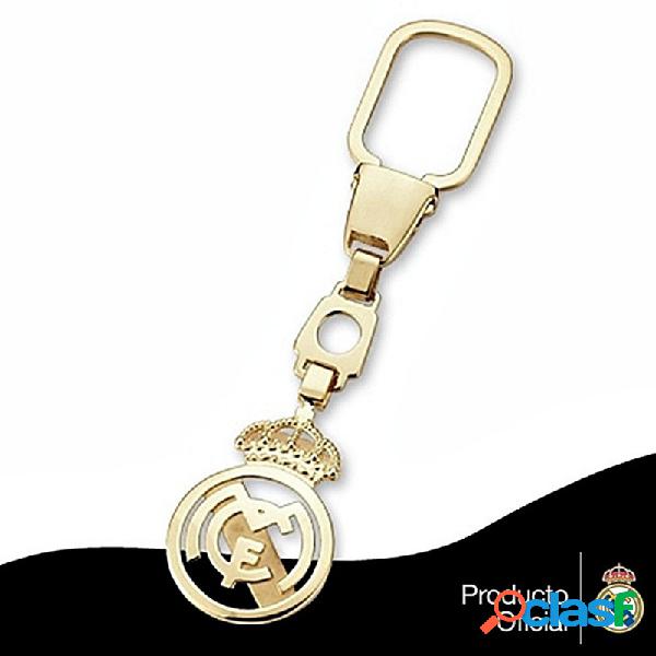 Llavero escudo real madrid oro de ley 18k liso calado 