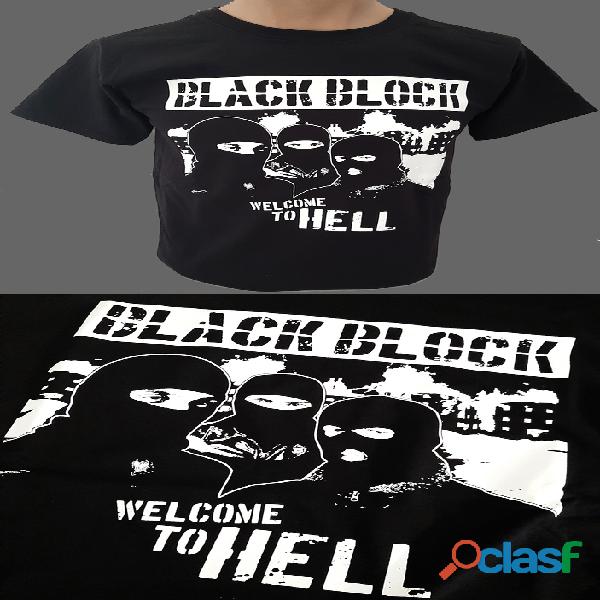 Camisetas Black Block   Welcome to Hell