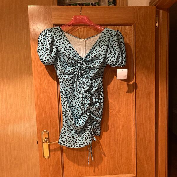 Vestido print celeste Vestido print celeste