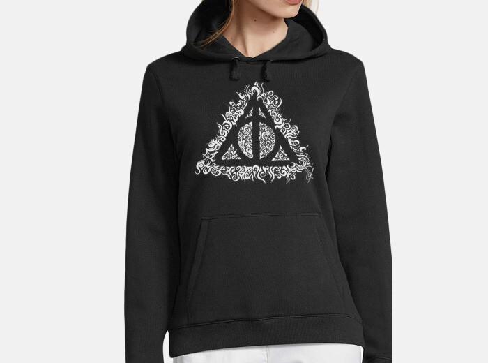 Mujer, sudadera reliquias de la muerte oscuro Mujer, sudadera reliquias de la muerte oscuro