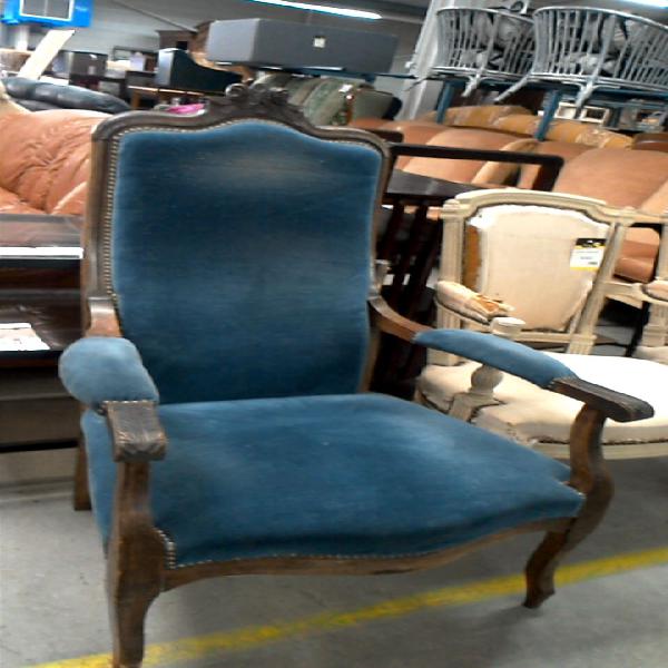 Compre la oportunidad de butaca.,, madera tejido azul Compre la oportunidad de butaca.,, madera tejido azul