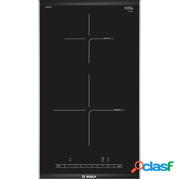 Placa modular inducción - bosch pib375fb1e 2 zonas 30 cm negro acabado premium