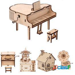 DIY Nuevo modelo de madera Puzzle Toy Assembly Creative Manual 3D Teens Gift