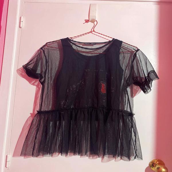 Camisa combinada zara