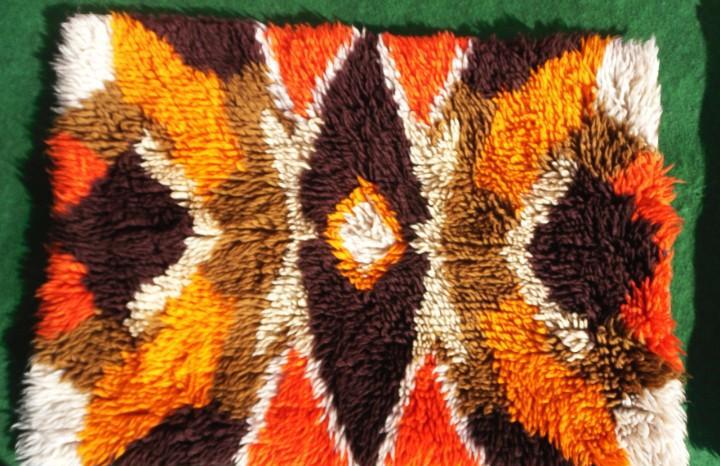 Alfombra de lana de los años 70 de alemania - 85 cm x 65 cm Alfombra de lana de los años 70 de alemania - 85 cm x 65 cm