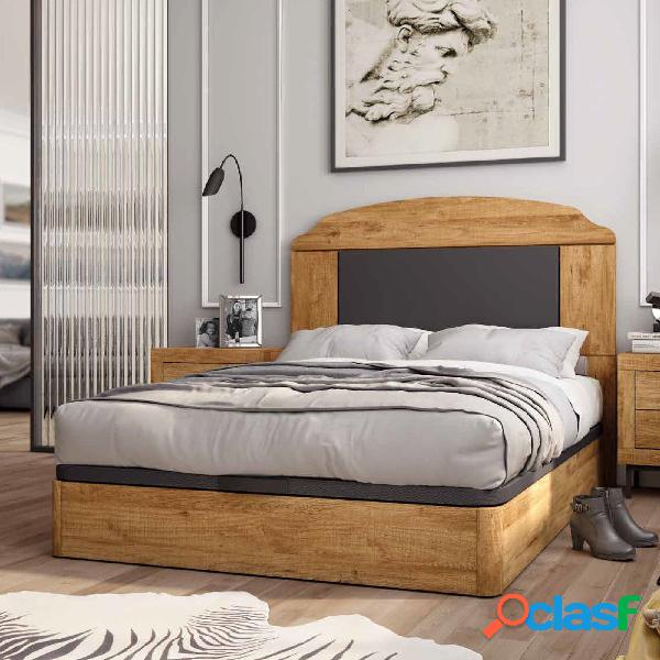 Azor cabecero madera para cama cyrus. 140,5 x 161 x 3,7 cm