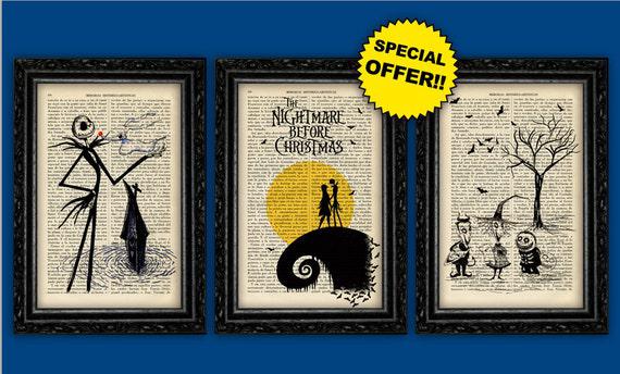 Jack skellington imprime tim burton libro arte impresión | Jack skellington imprime tim burton libro arte impresión |