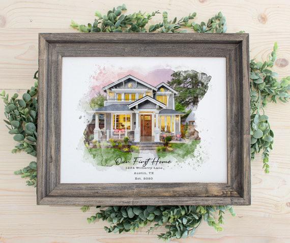 Watercolor house from photo house portrait from photo house Watercolor house from photo house portrait from photo house