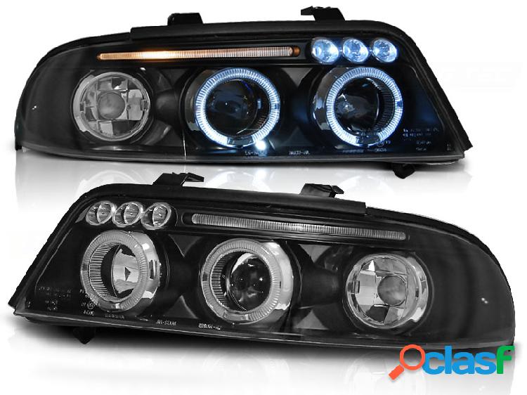 Faros delanteros angel eyes audi a4 01.99-09.00 fondo negro Faros delanteros angel eyes audi a4 01.99-09.00 fondo negro