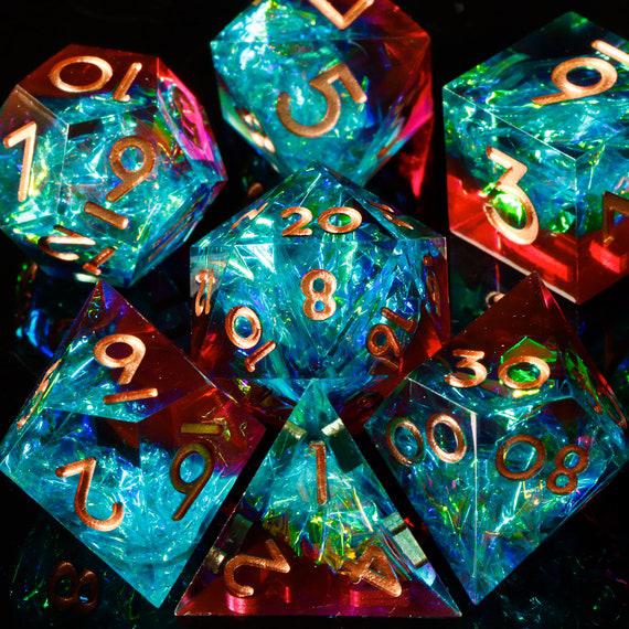 Juego de dados de resina dnd / juego de dados d & d / juego Juego de dados de resina dnd / juego de dados d & d / juego