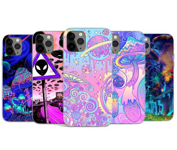 Funda de teléfono psicodélica trippy alien art visuals