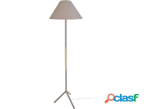 Lámpara de pie tosel trident c (taupe natural, cilíndrico - e27 - máx. 40w - madera)