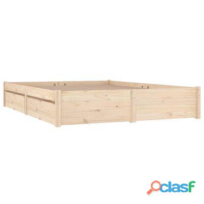 vidaXL Estructura de cama con cajones 200x200 cm 2