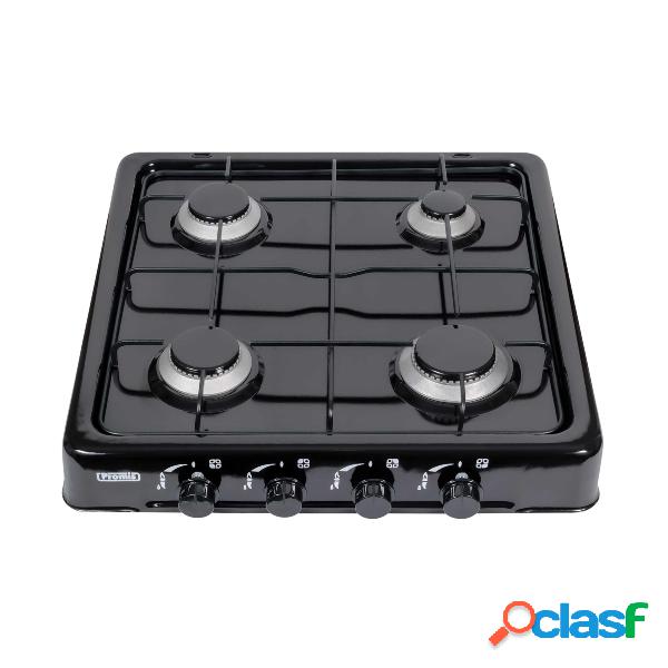 Cocina a gas promis a 4 fuegos esmaltada en negro Cocina a gas promis a 4 fuegos esmaltada en negro