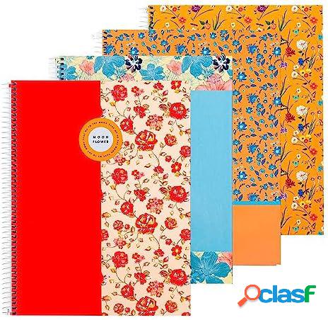 Pack 5 blocs a4 microperforado 100 hojas 90 gramos flower