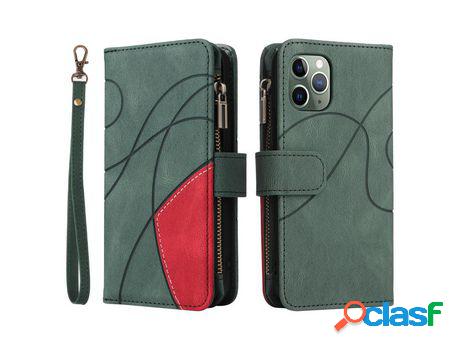 Funda pu emenda bicolor con bolso con cerrar de correr y ranhuras por tarjetas rojo por iphone 11 pro 5.8 Funda pu emenda bicolor con bolso con cerrar de correr y ranhuras por tarjetas rojo por iphone 11 pro 5.8