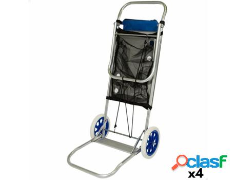 Carro Multiusos Aktive Azul 47 x 100 x 52 cm (4 Unidades)