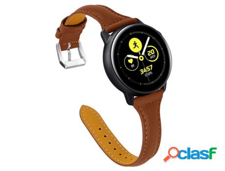 Correa de piel auténtica 20mm para samsung galaxy watch active/active 2/gear s3 classic/s3 frontier/huami amazfit youth edition/sport edition - can...