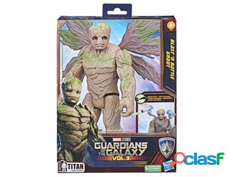 Figura marvel classic studios&amp;apos; guardians of the galaxy vol. 3 titan hero series deluxe blast &amp;apos;n battle groot (edad mínima recomendada: 4 años)