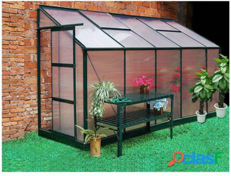 Invernadero jardín policarbonato con base vente-unique calice ii (verde - plástico y vinilo, metal - 3.7 m²) Invernadero jardín policarbonato con base vente-unique calice ii (verde - plástico y vinilo, metal - 3.7 m²)