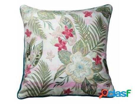 Funda de almohada dkd home decor cor de rosa verde tropical 60 x 1 x 40 cm Funda de almohada dkd home decor cor de rosa verde tropical 60 x 1 x 40 cm