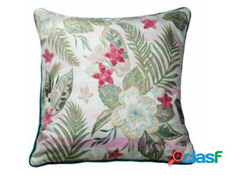 Funda de almohada dkd home decor cor de rosa verde tropical 60 x 1 x 40 cm