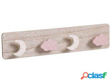 Perchero pared hogar y más rosa infantilmadera para niño gancho diseño original nube Perchero pared hogar y más rosa infantilmadera para niño gancho diseño original nube