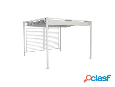 Pérgola dkd home decor blanco 296 x 296 x 225 cm acero Pérgola dkd home decor blanco 296 x 296 x 225 cm acero