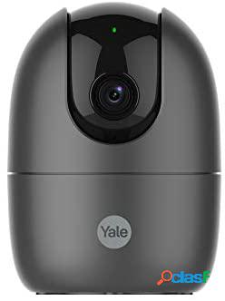 Yale sv-dpfx-b_eu - cámara wi-fi para interiores pan y tilt, detección de movimiento, conversación bidireccional modo privacidad, transmisión en vivo, compatible con google assistant y alexa