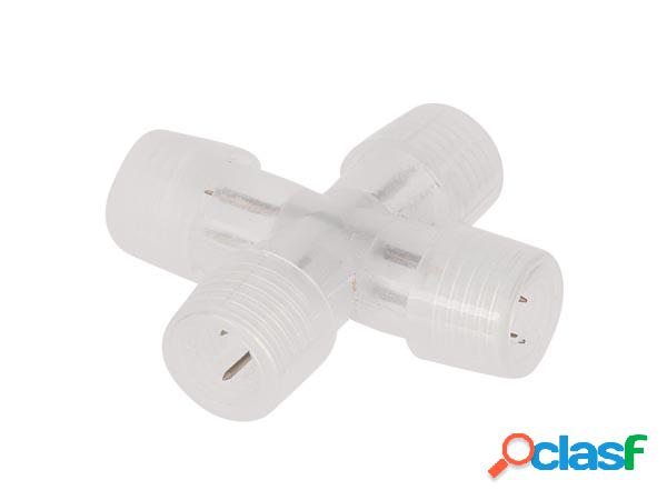 Conector en forma de &#39;x&#39; para mangueras luminosas y mangueras luminosas con leds - 1 ud.