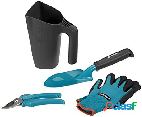 Set herramientas de mano 08966-30 tijeras de poda/guantes/mini pala/multi jarra gardena