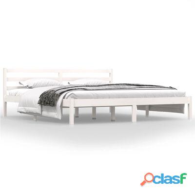 vidaXL Estructura de cama madera maciza de pino blanco 180x200 cm(SKU:810446)* 1