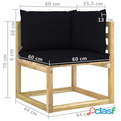vidaXL Juego de muebles de jardín 5 piezas con cojines negros（SKU:3065151）* 3