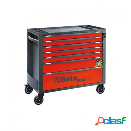Carro porta herramientas móvil 7 cajones sistema antivuelco beta rsc24axl/7-o rojo Carro porta herramientas móvil 7 cajones sistema antivuelco beta rsc24axl/7-o rojo
