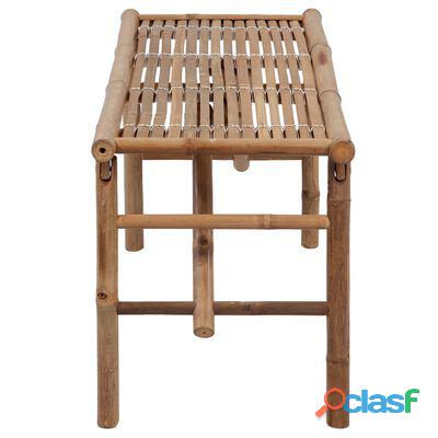 vidaXL Banco de jardín plegable con cojín bambú 118 cm(SKU:3063861)* 2