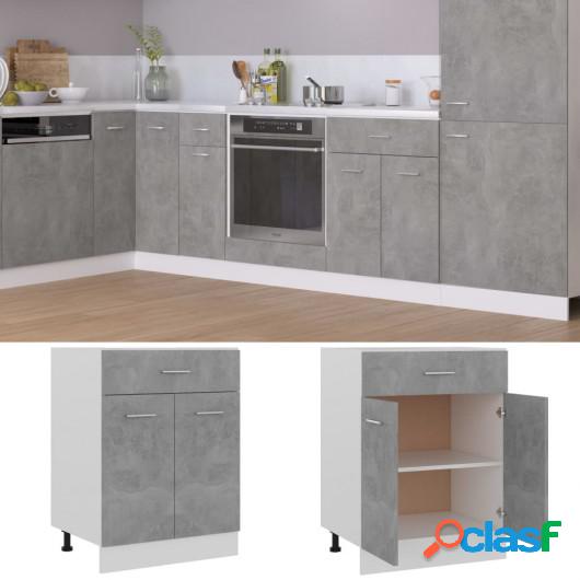 Armario de cocina de aglomerado gris hormigón 60x46x81,5 cm Armario de cocina de aglomerado gris hormigón 60x46x81,5 cm