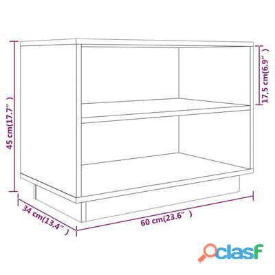 vidaXL Armario zapatero de madera maciza de pino gris 60x34x45 cm(SKU:813547)* 5