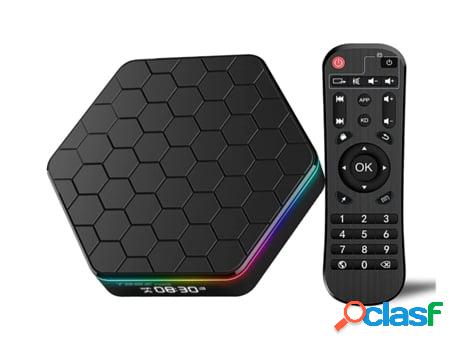 Android TV Box 4GB RAM 64GB ROM Android 12.0 TV Box H618 Quad-Core Cortex-A53 Soporte de CPU 3D 6K 2.4G / 5.0G WiFi6 BT5.0 Smart TV Box (Negro) CHR...