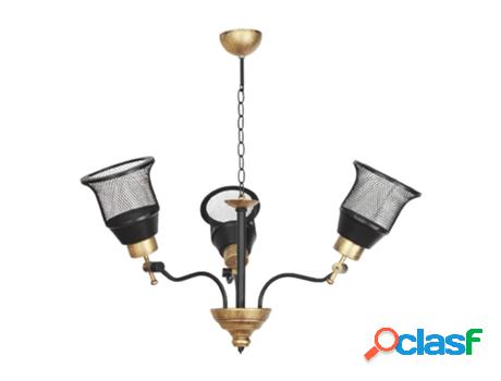 Lámpara colgante lux.pro langport 60 w e27 negro y dorado Lámpara colgante lux.pro langport 60 w e27 negro y dorado