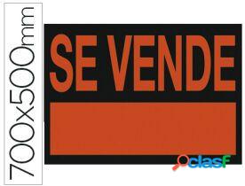 Cartel plastico archivo 2000 "se vende" rojo fluorescente 700x500 mm