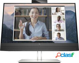 Monitor de videoconferencia hp e24mv g4 pantalla para pc 60,5 cm (23.8&quot;) 1920 x 1080 pixeles full hd negro, plata