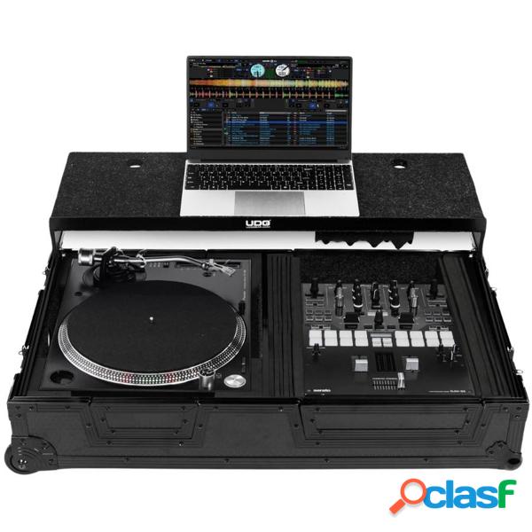 Udg u91100bl ultimate flight case single turntable battleplx-crss12+10&amp;apos;12&amp;apos; mixer plus