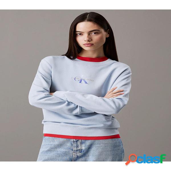 CAMISOLA PULLOVER SWEATSHIRT GRADIENT MONOLOGO CREWNECK CALVIN KLEIN