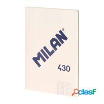 Cuaderno encolado tapa flexible a4 48 hojas 5 x 5 milan