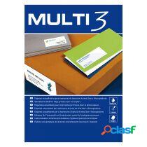 Etiquetas para impresora 64,6 x 33,8 mm multi3 - paquete de 100 hojas a4