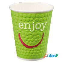 Vasos "Enjoy" para bebidas calientes 20 cl - Paquete de 90