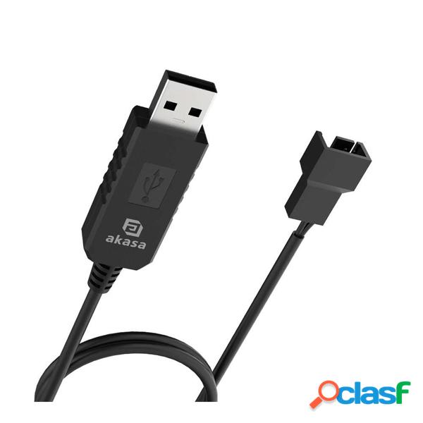 Akasa ak-cbfa10-60bk. cable usb convertidor de voltaje de 5 v a 12 v c