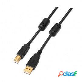 CABLE IMPRESORA AISENS USB 2.0 ALTA CALIDAD FERRITA A/M-B/M 5.0M
