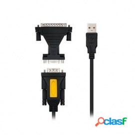 CABLE USB(A) 2.0 A RS232(DB9) NANOCABLE 1.8M NEGRO 1.8M/MAC