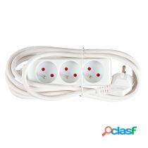 Regleta 3 enchufes sin interruptor 3m